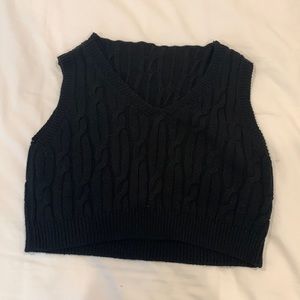 Black sweater tank